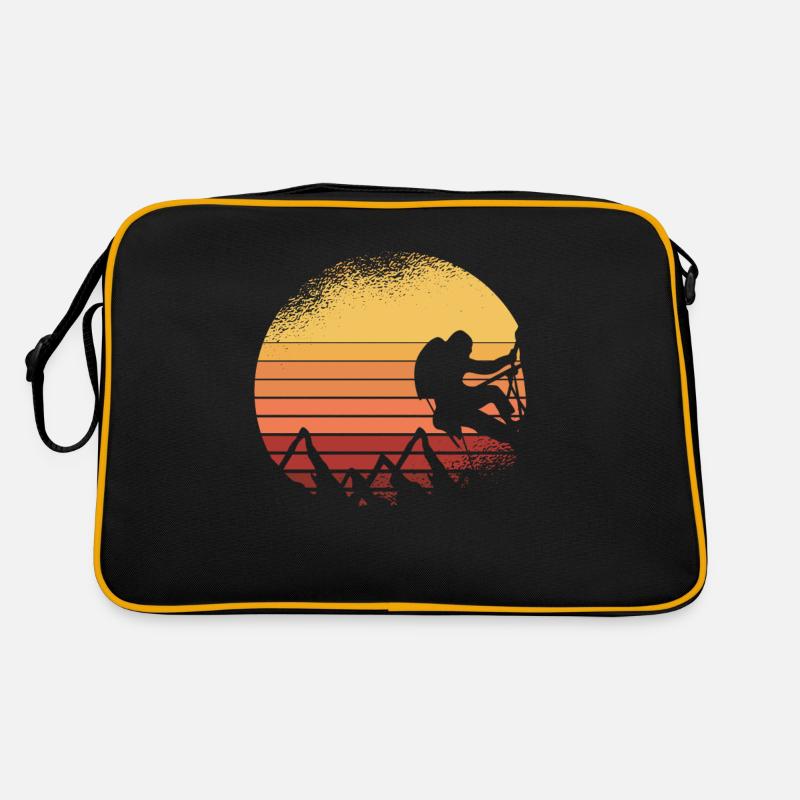 Retro Klettern Geschenk I Karabiner Kletterer Retro Tasche