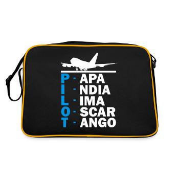 Pilote d'avion cadeau I aviateur d'aviation - Sac Retro - noir/or - Dos