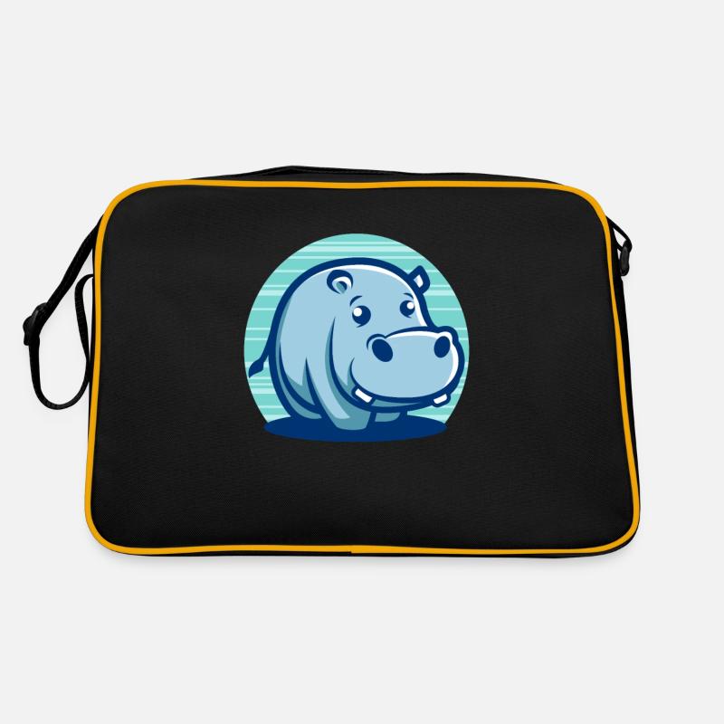 Hippo hippopotame mignon rhinocéros Sac Retro