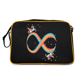 UNICORN RAINBOW INFINITY CROSSING - Retro Tasche - Schwarz/Gold - Hinten