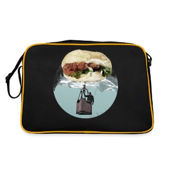 Ballon sandwich cadeau surréaliste art collage - Sac Retro - noir/or - Dos