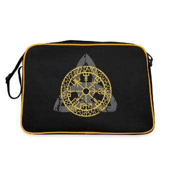 Germanic pagans shield - Retro Bag - black/gold - Back