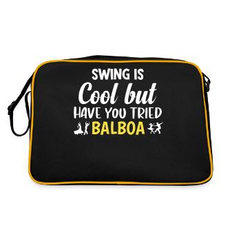 Lustiges Balboa Dance Design als Geschenk - Retro Tasche - Schwarz/Gold - Hinten