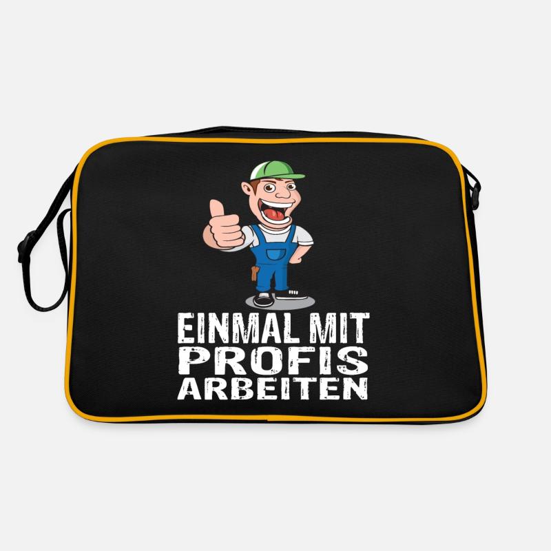 Handwerker - Retro Tasche - Schwarz/Gold