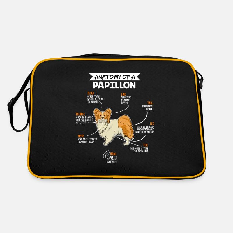 Anatomie du chien d’espagnol nain propriétaire de chien Sac Retro