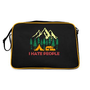 I Hate People Camping - Retro Bag - black/gold - Back