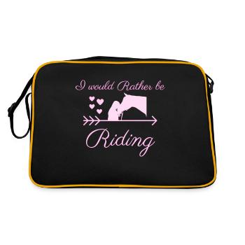 i would rather be riding - Retro Bag - black/gold - Back