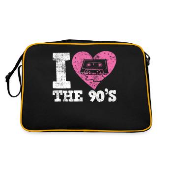Années 90, j'aime les années 90 - Sac Retro - noir/or - Dos