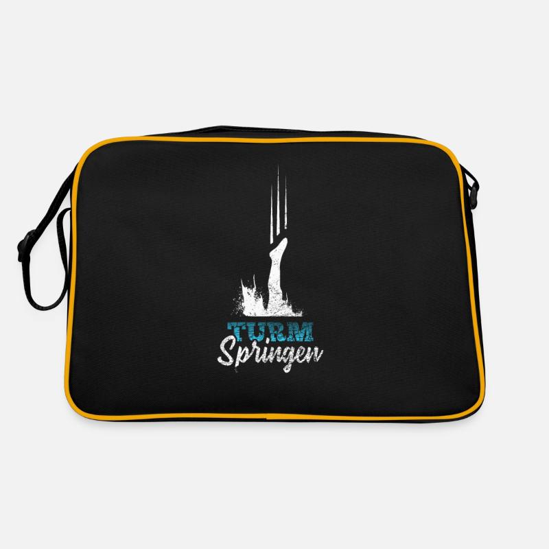 Sprungbrett Turmspringen Retro Tasche