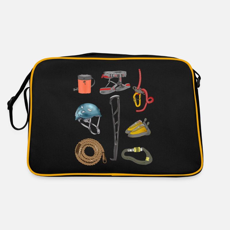 Fels Klettern Bouldern Berge Kletterer Geschenk Retro Tasche