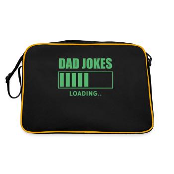 Papa drôle disant papa blague papa blague papa blague - Sac Retro - noir/or - Dos