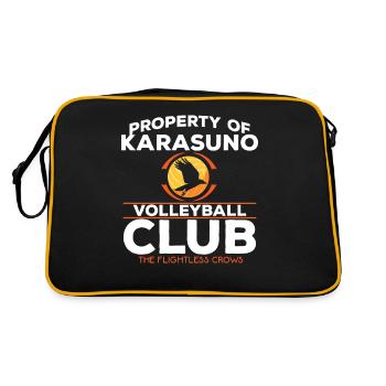 Team Karasuno - Retro Tasche - Schwarz/Gold - Hinten