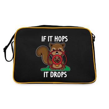 Squirrel Hunter Squirrel Rodent Jokes - Sac Retro - noir/or - Dos