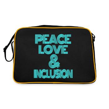 Peace love and inclusion - Retro Bag - black/gold - Back