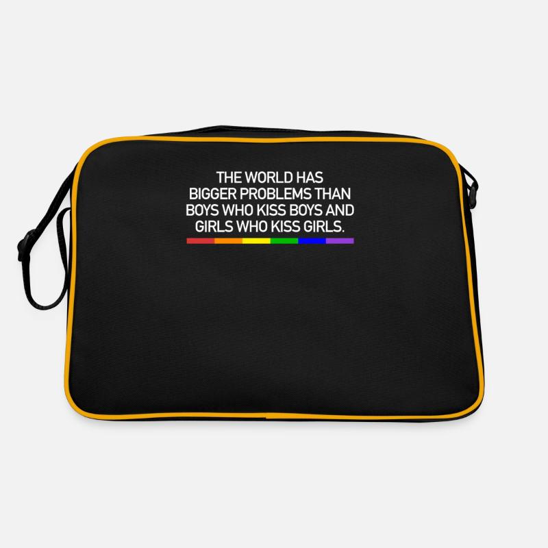 The World Has Bigger Problems Gay Pride LGBT LGBTQ Retro Bag