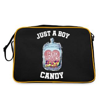 Halloween Süßigkeiten Süßes oder Saures - Retro Tasche - Schwarz/Gold - Hinten