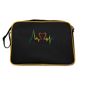 Pride Month Heartbeat - Retro Bag - black/gold - Back