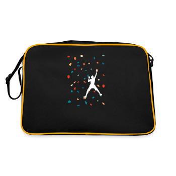Klettern - Bouldern Boulder - Retro Tasche - Schwarz/Gold - Hinten