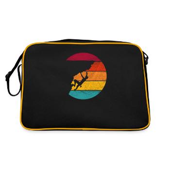 Klettern - Retro Kletterer - Retro Tasche - Schwarz/Gold - Hinten