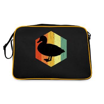 Hexagone de canard en détresse - Sac Retro - noir/or - Dos