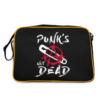 Punk & Punk Rock, Punks Not Dead Punker Gift - Retro Bag - black/gold - Back