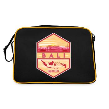 Indonesia Bali - Retro Bag - black/gold - Back