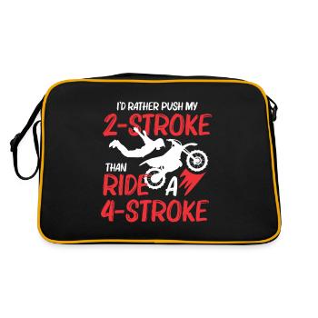 2 stroke MX Motocross Dirtbike Supercross - Retro Bag - black/gold - Back