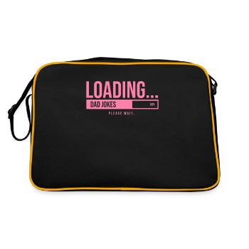 Lustig Dad Joke Papa Witz Vater Spruch Dadjokes - Retro Tasche - Schwarz/Gold - Hinten