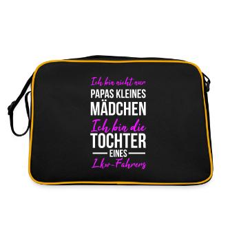 Trucker - Retro Tasche - Schwarz/Gold - Hinten