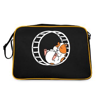Hamster Hamster Wheel Pet - Sac Retro - noir/or - Dos