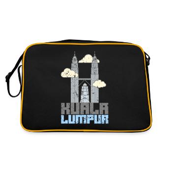 Gratte-ciel de Kuala Lumpur - Sac Retro - noir/or - Dos