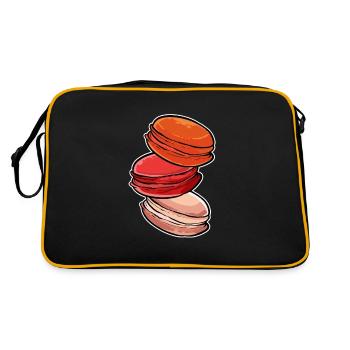 Cadeau de macaron boulanger et gourmand - Sac Retro - noir/or - Dos