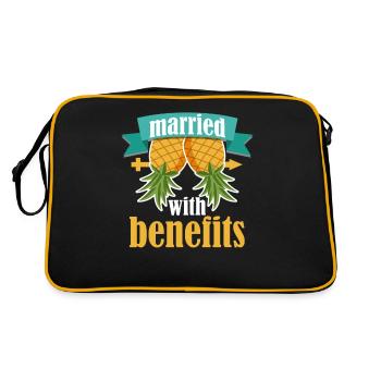 Pineapple Swinger Perverted Couple Swinging Sex - Retro Bag - black/gold - Back