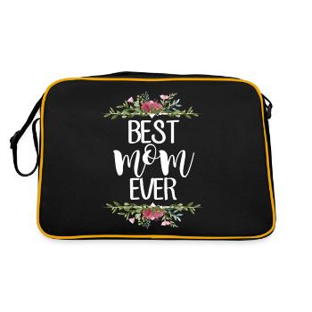 Muttertag - Retro Tasche - Schwarz/Gold - Hinten