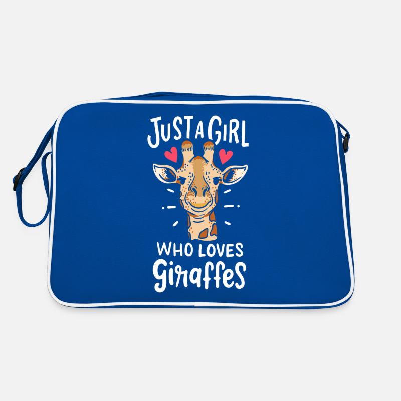 Giraffen Mädchen Retro Tasche