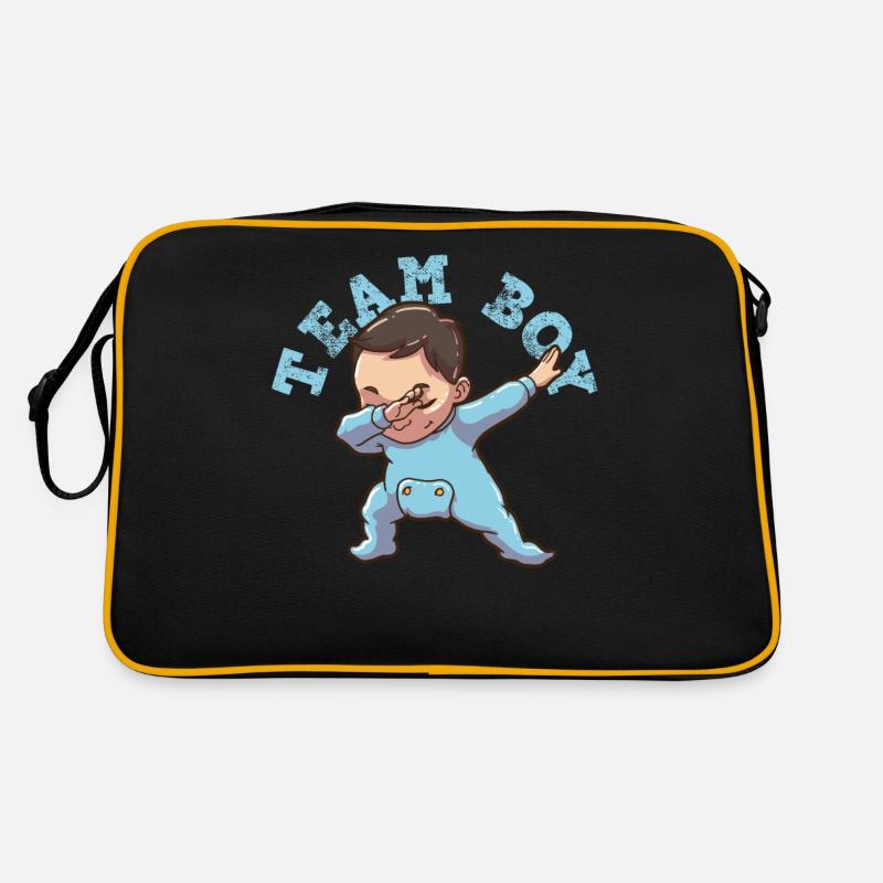 Gender Reveal Team Junge Retro Tasche