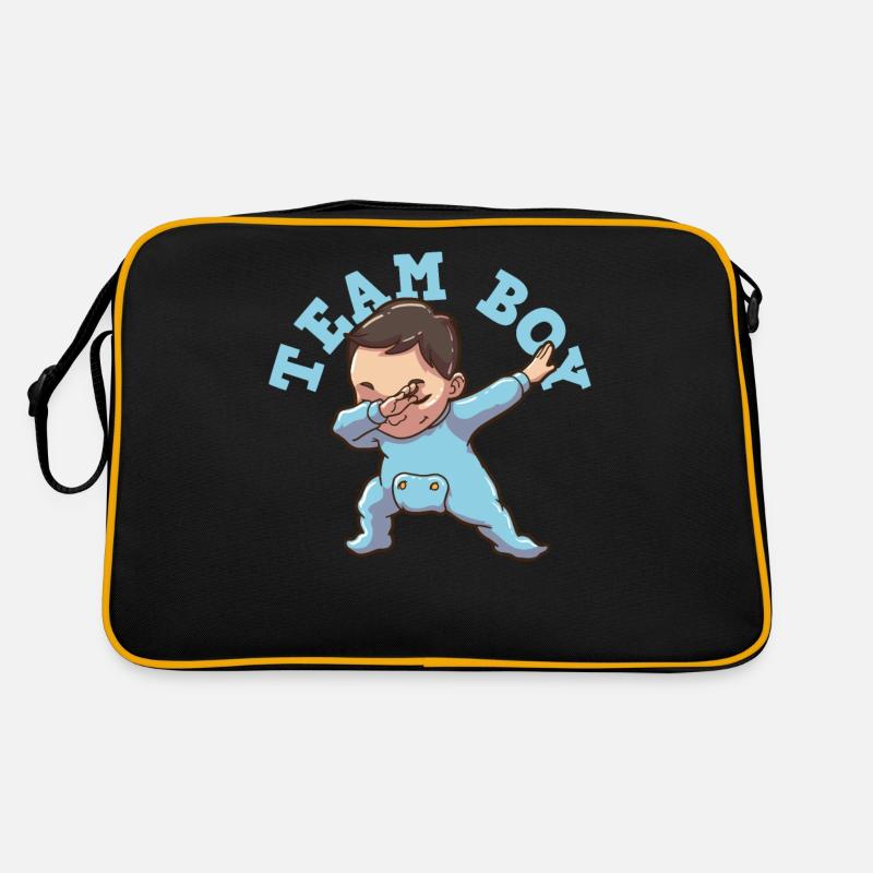 Gender Reveal Team Junge Retro Tasche