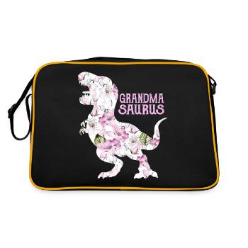 Grandma saurus - Retro Bag - black/gold - Back