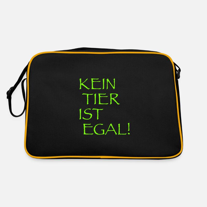 Tierschutz - Retro Tasche - Schwarz/Gold