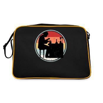Microbiologist VINTAGE COLLECTION - Retro Tasche - Schwarz/Gold - Hinten