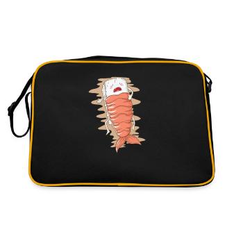 Le riz à sushi dort sous les crevettes - Sac Retro - noir/or - Dos