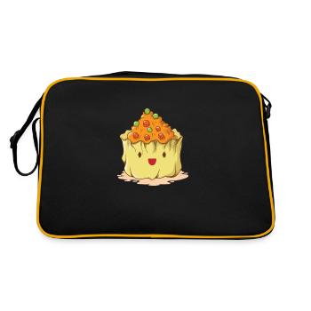 Wan Tan Teigtasche - Retro Tasche - Schwarz/Gold - Hinten