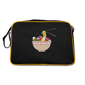 Asian noodle bowl ramen - Retro Bag - black/gold - Back