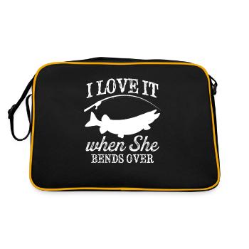 Drôle de pêche au brochet du nord Cadeau de - Sac Retro - noir/or - Dos