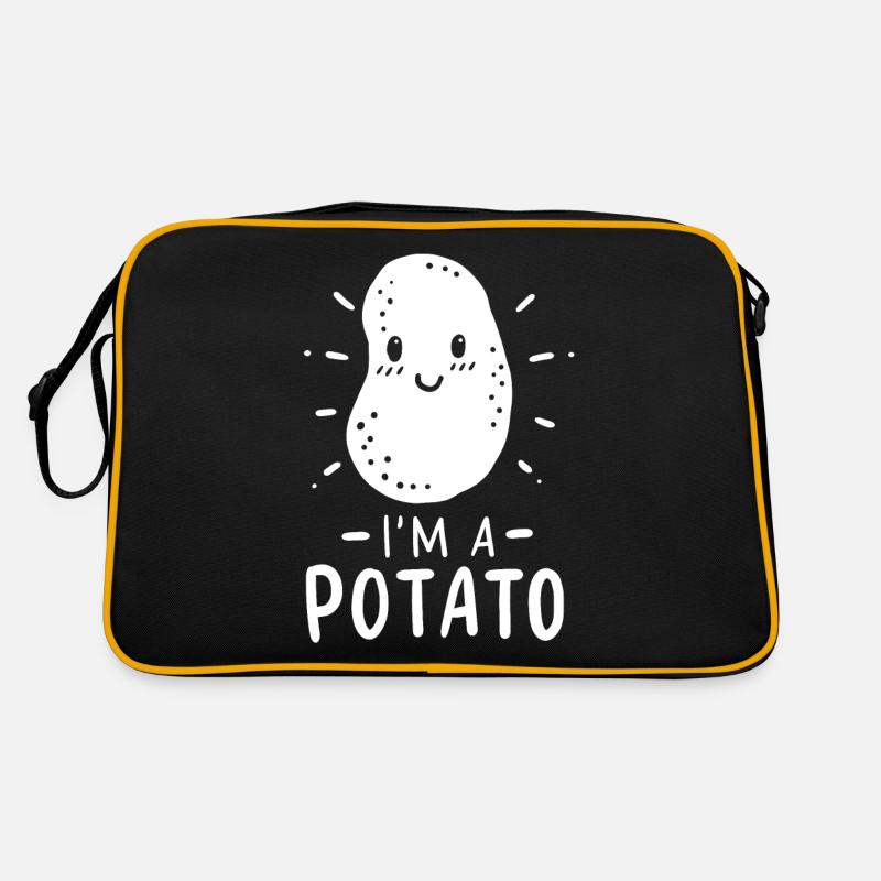 Pommes de terre - Sac Retro - noir/or