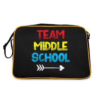 Middle school - Retro Bag - black/gold - Back