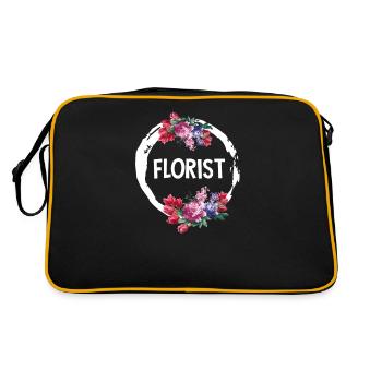 Fleuriste Jardinier Cadeau I Fleuriste Fleuriste - Sac Retro - noir/or - Dos
