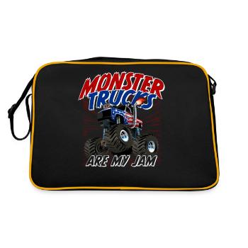 Monster Trucks Monstertruck are my Jam - Retro Tasche - Schwarz/Gold - Hinten