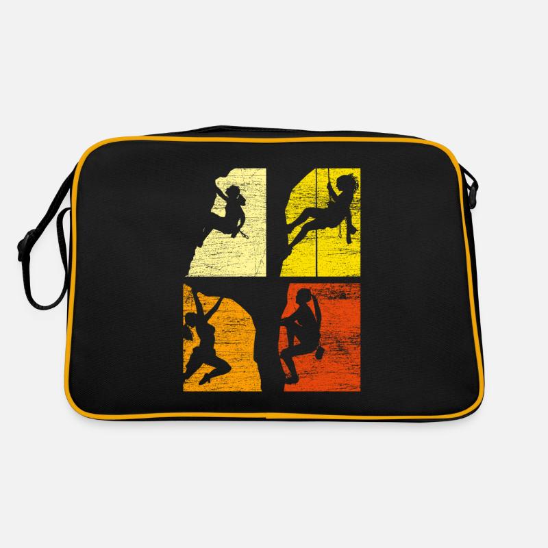 Klettern Mädchen Bergsteiger Retro Tasche