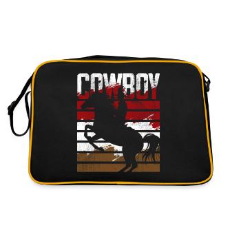 Cowboy Cowboystiefel - Retro Tasche - Schwarz/Gold - Hinten
